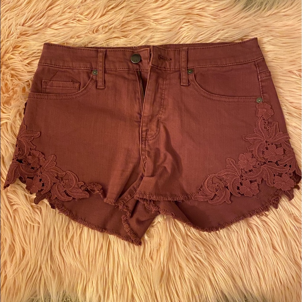 Denim high waist shorts